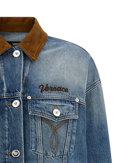 Chaqueta vaquera Versace de algodón azul