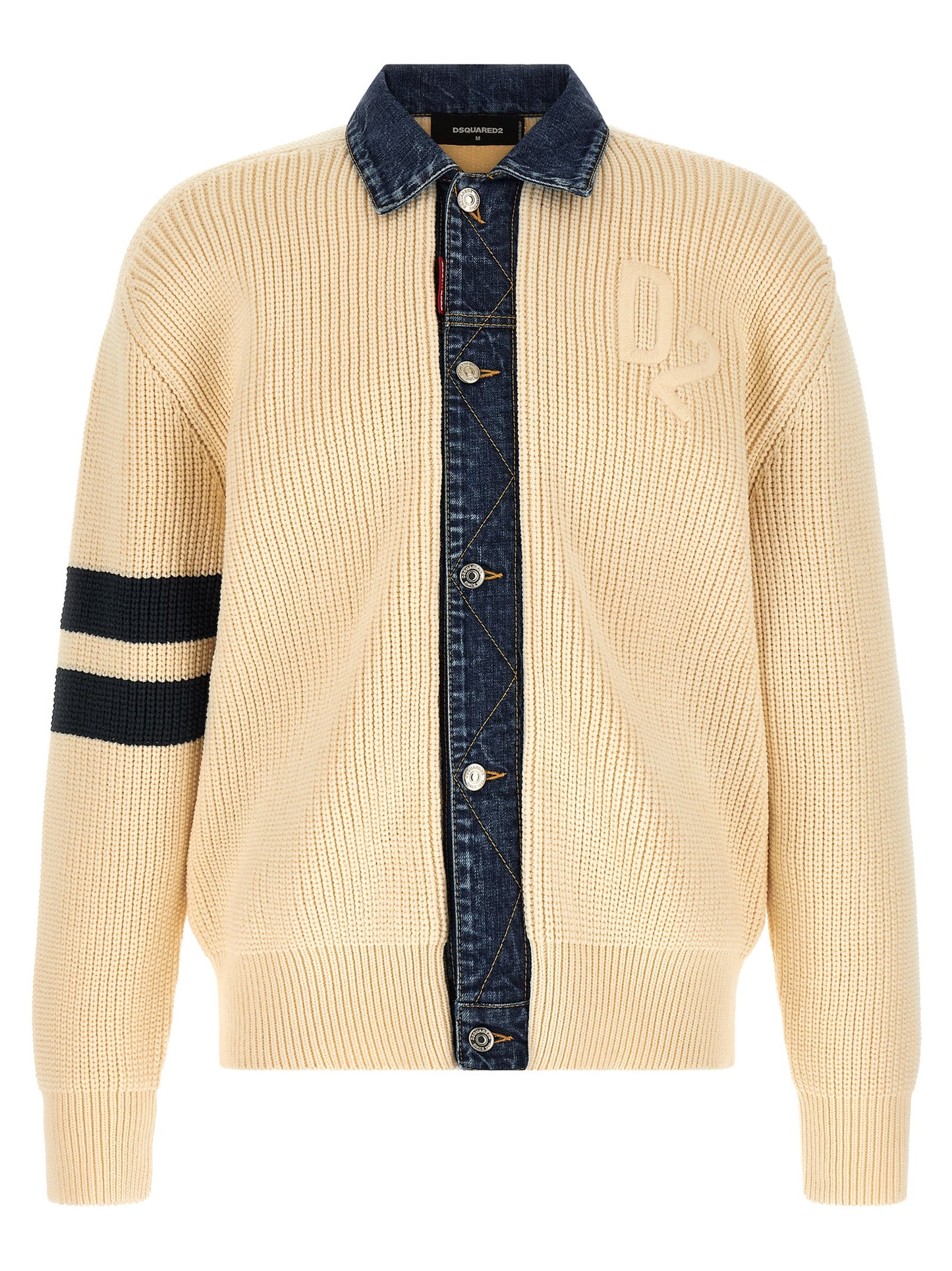 Cárdigan de algodón beige Dsquared²