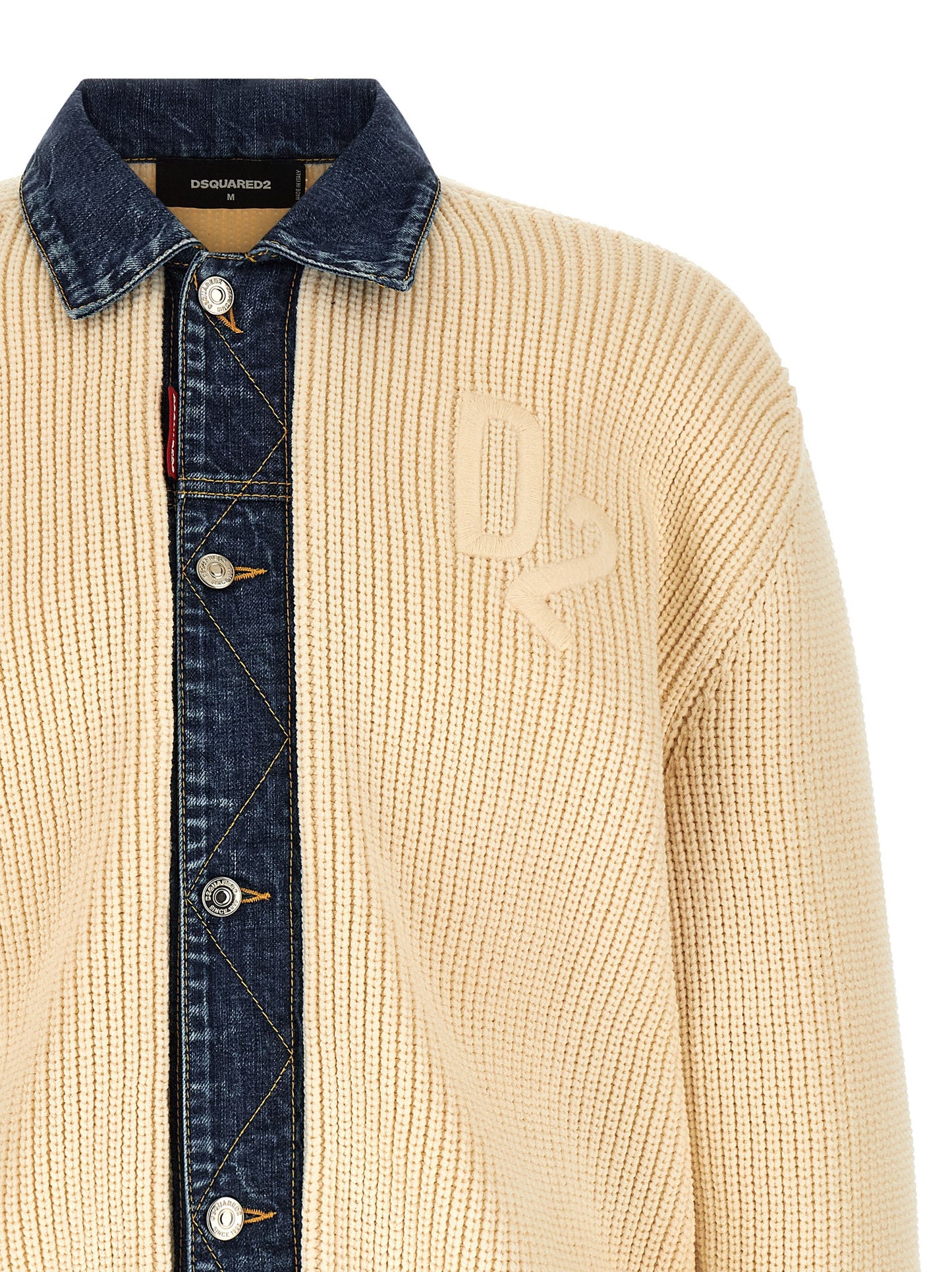 Cárdigan de algodón beige Dsquared²