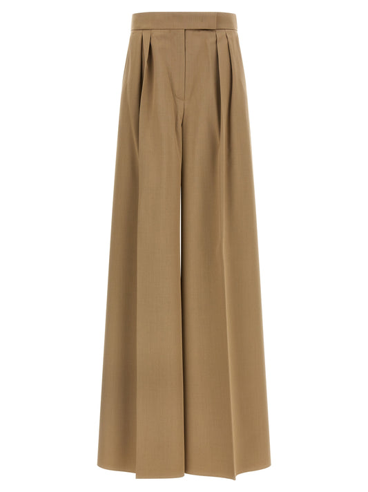 Pantalones casuales Max Mara de lana virgen marrón