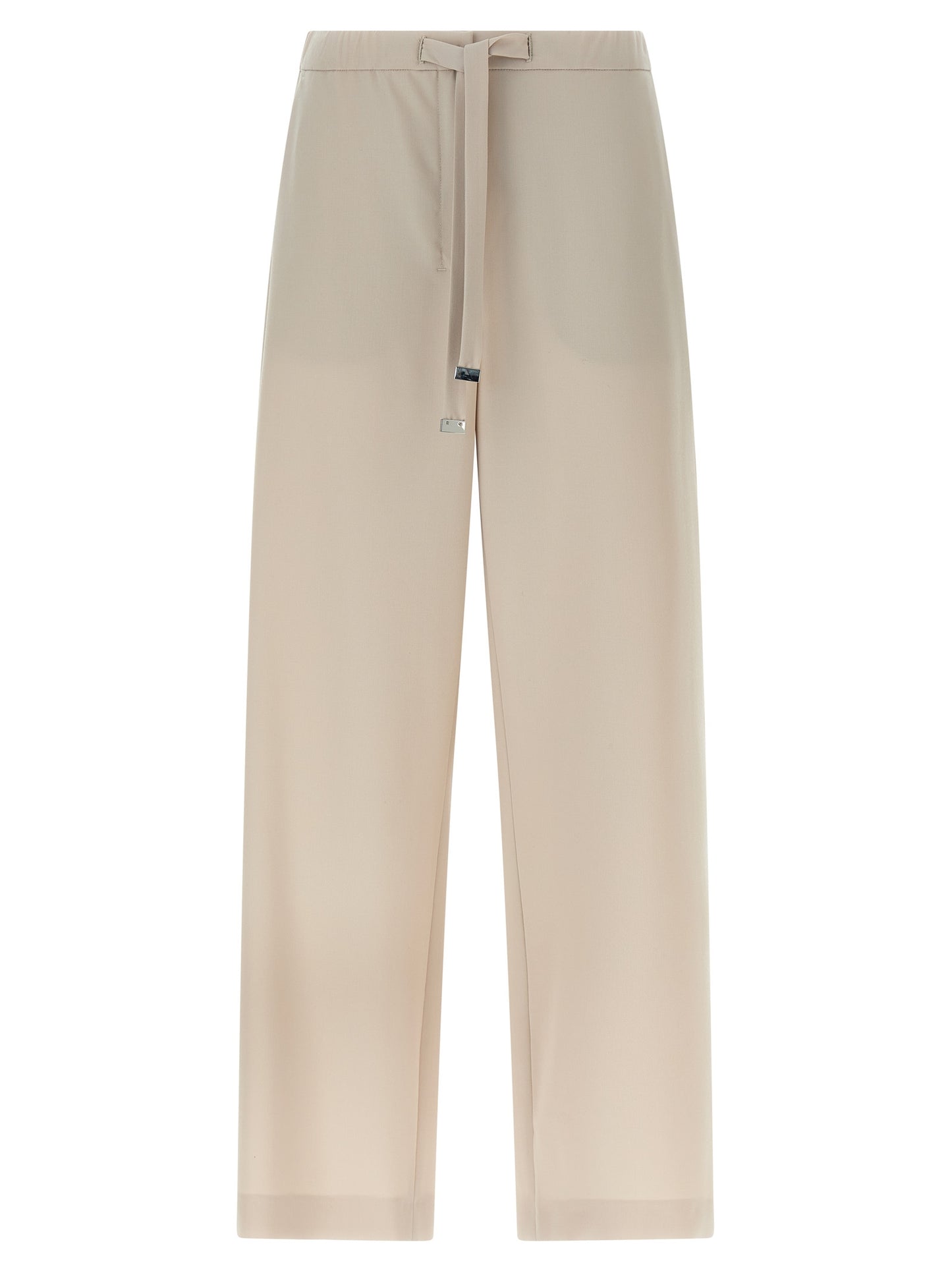 Pantalones deportivos de lana virgen beige 'S Max Mara