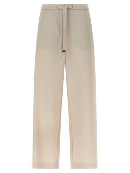 Pantalones deportivos de lana virgen beige 'S Max Mara