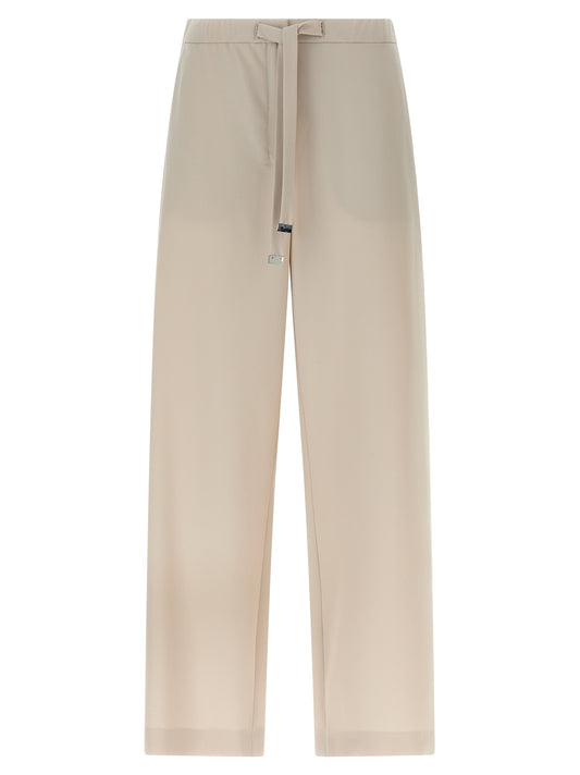 Pantalones deportivos de lana virgen beige 'S Max Mara