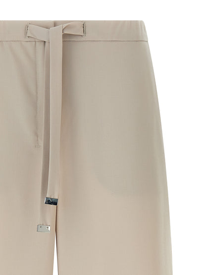 Pantalones deportivos de lana virgen beige 'S Max Mara