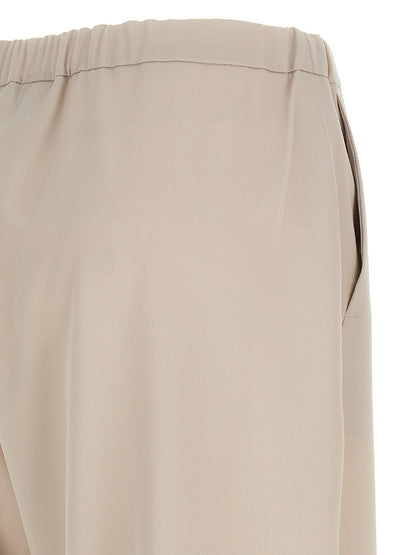 Pantalones deportivos de lana virgen beige 'S Max Mara