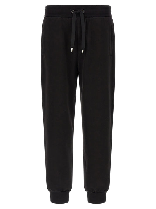 Pantalones Deportivos de Algodón Negro Dolce & Gabbana