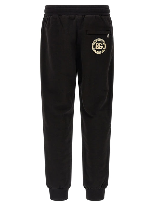 Pantalones Deportivos de Algodón Negro Dolce & Gabbana