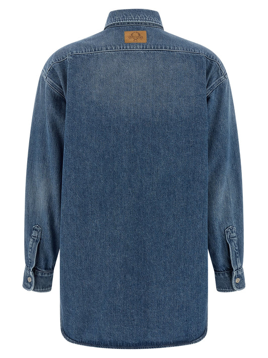 Blusa Moschino de algodón azul