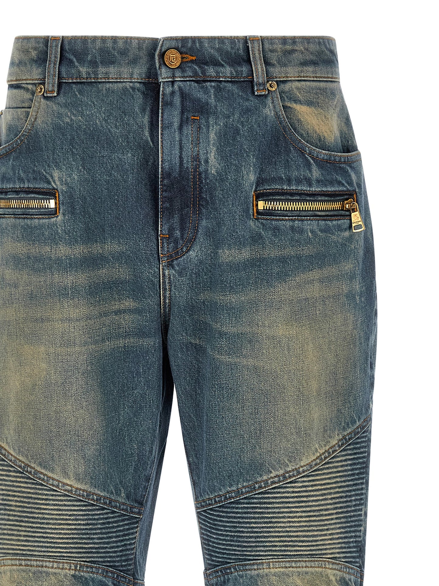 Vaqueros rectos Balmain de algodón azul
