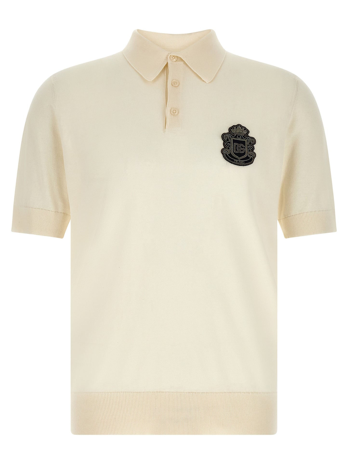Polo de algodón blanco de Dolce & Gabbana