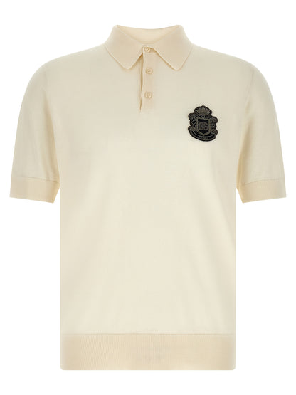Polo de algodón blanco de Dolce & Gabbana