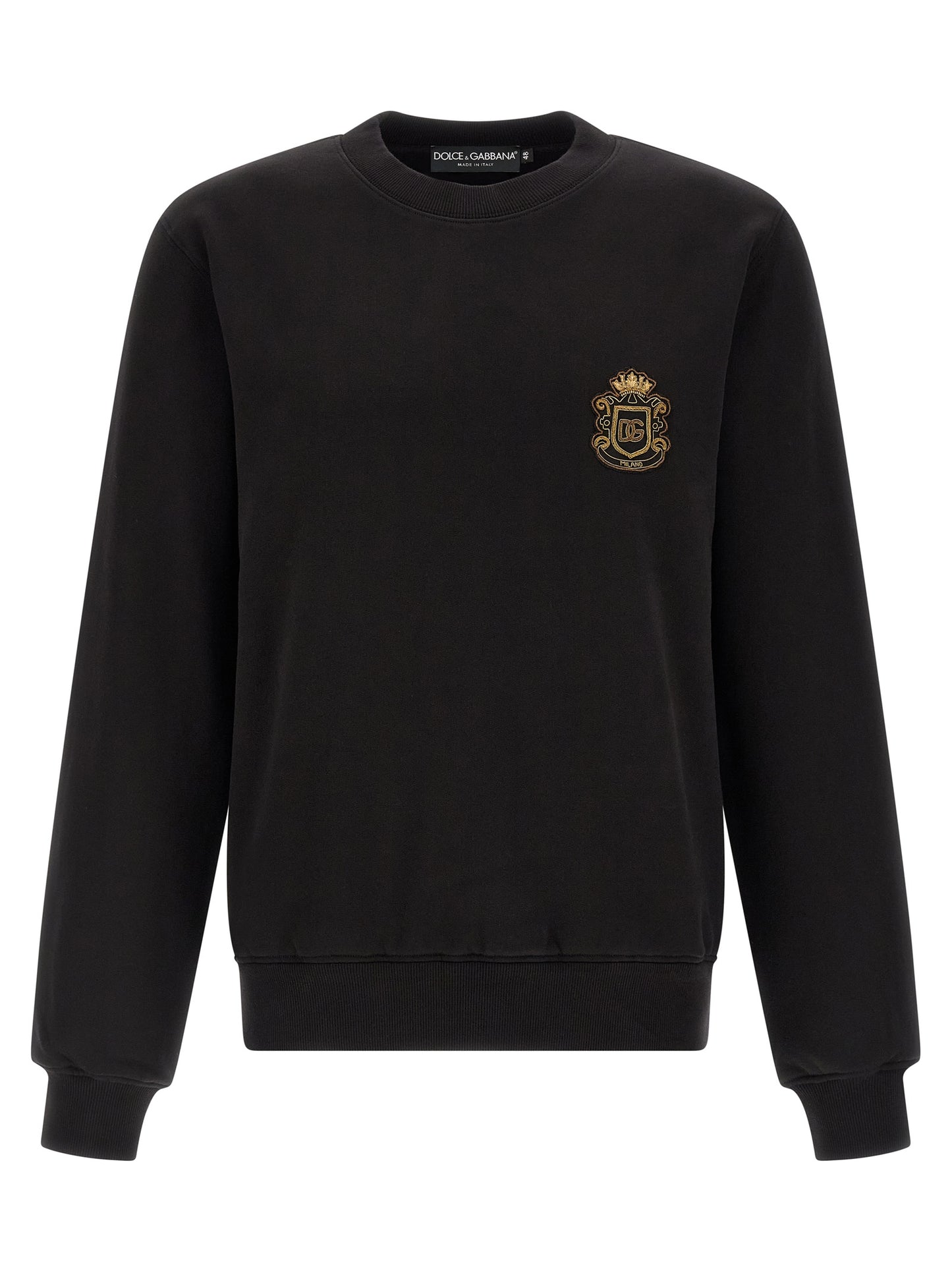 Dolce & Gabbana Black Brushed Cotton Sweatshirt