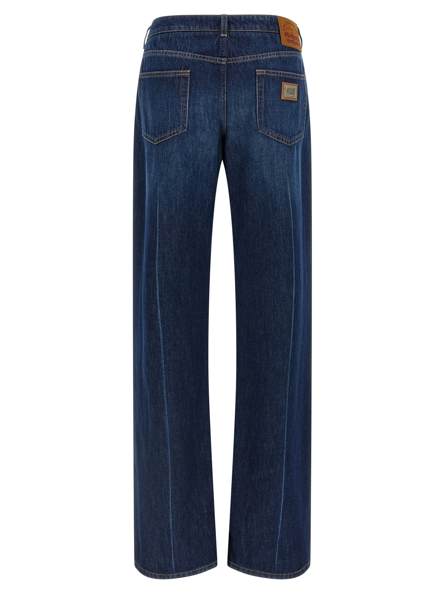 Jeans Dolce & Gabbana droits en coton bleu