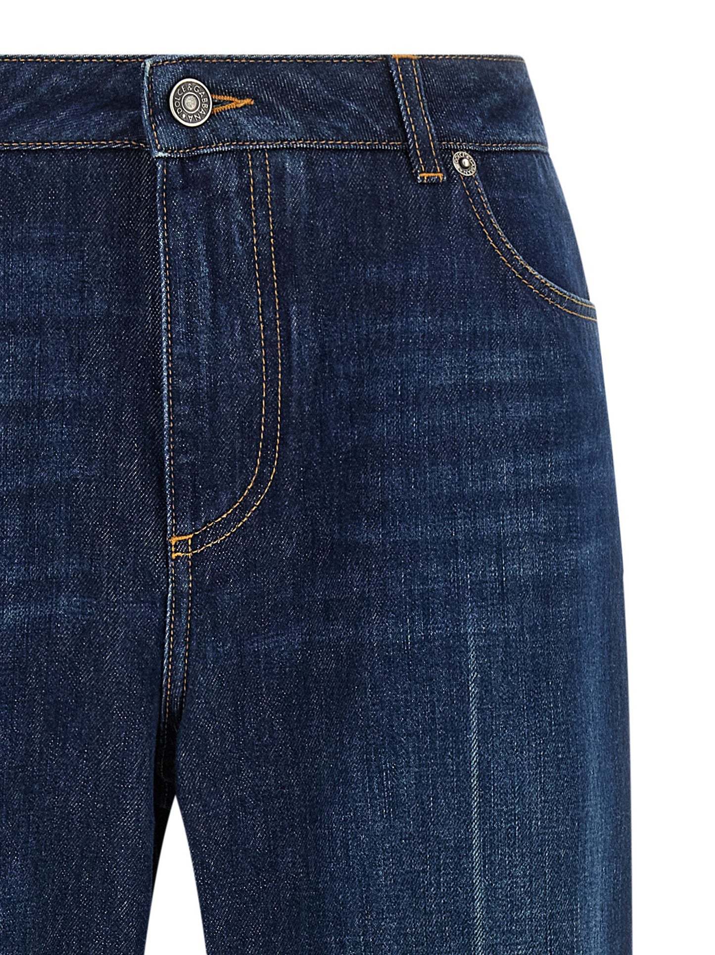 Jeans Dolce & Gabbana droits en coton bleu