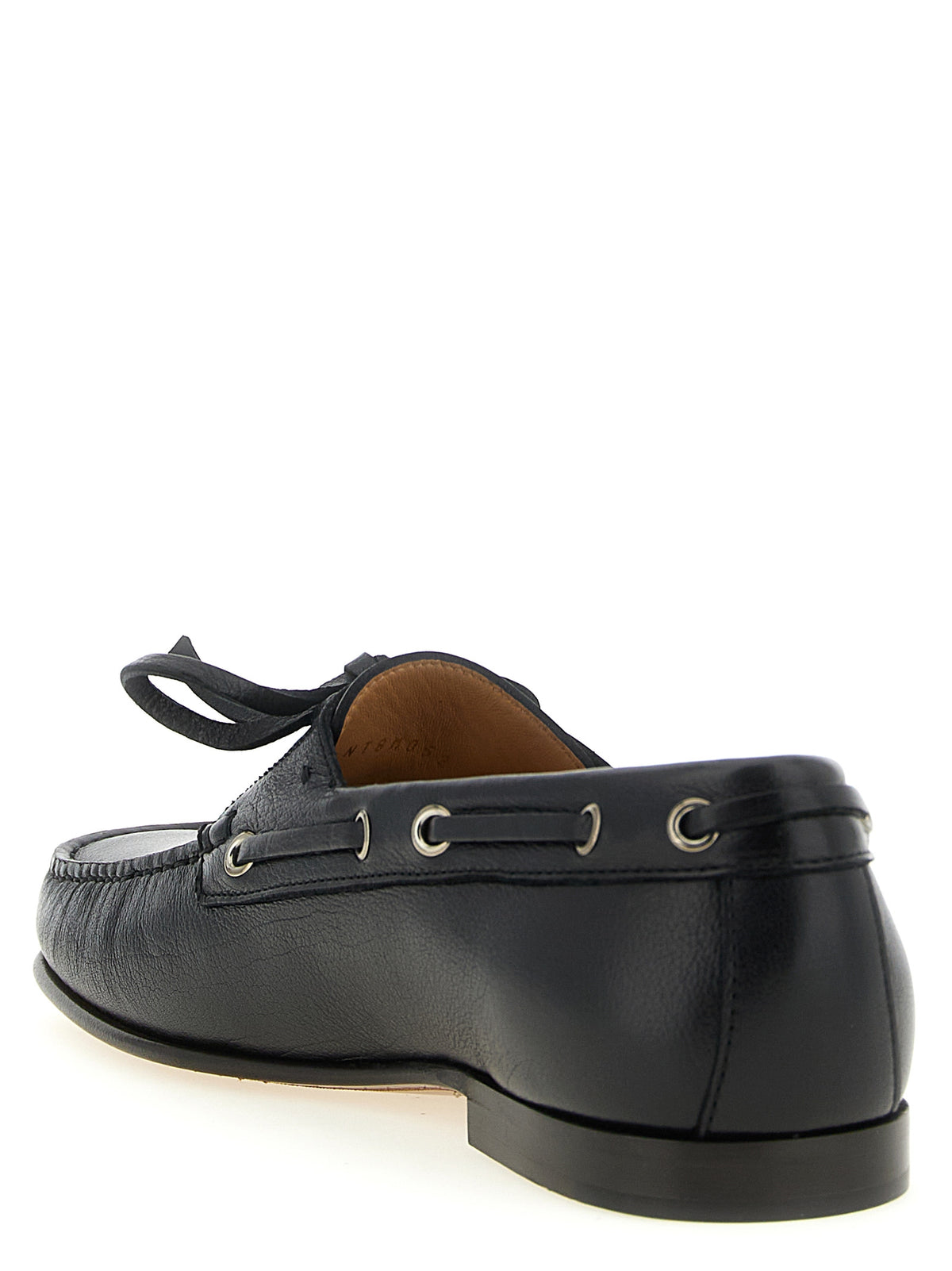 Valentino Garavani Black Buffalo Leather Loafers - Slip-On Design