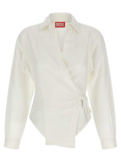 Blusa de modal blanca Diesel