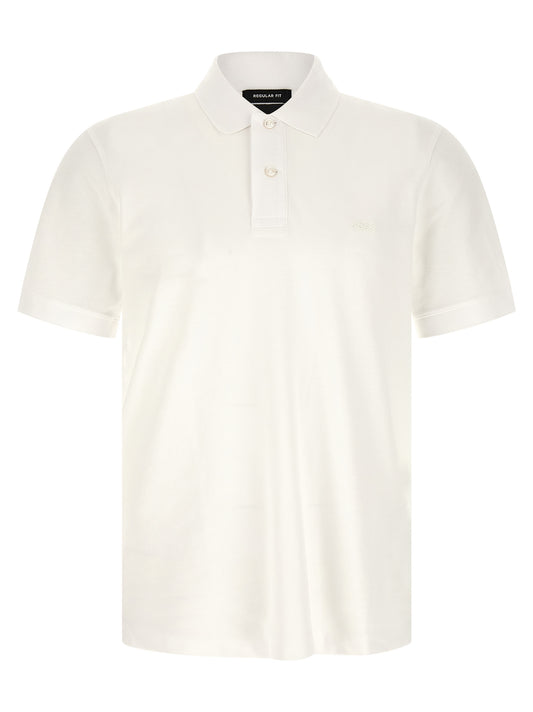 Camiseta Polo De Algodón Blanco Hugo Boss Modelo Pallas