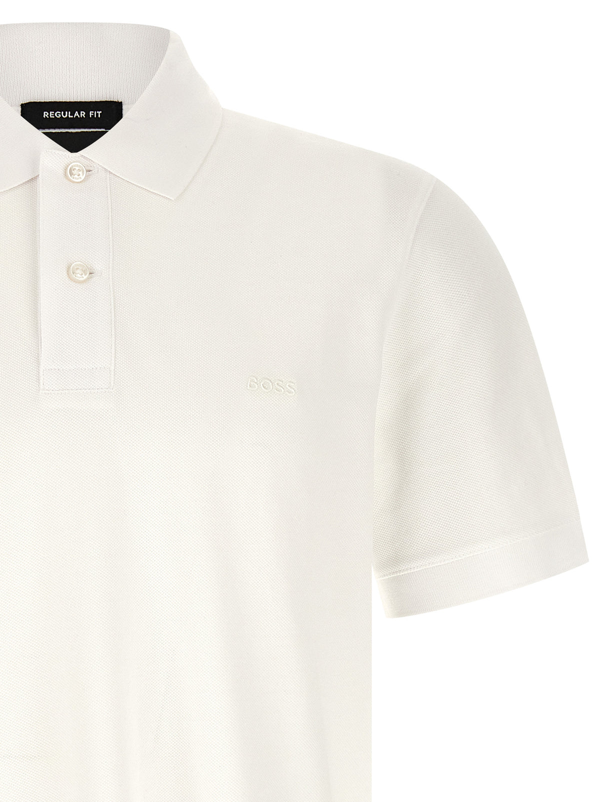 Polo en coton blanc Hugo Boss, modèle Pallas