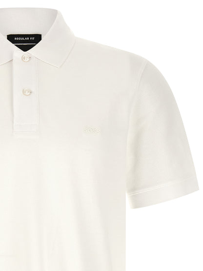Polo en coton blanc Hugo Boss, modèle Pallas