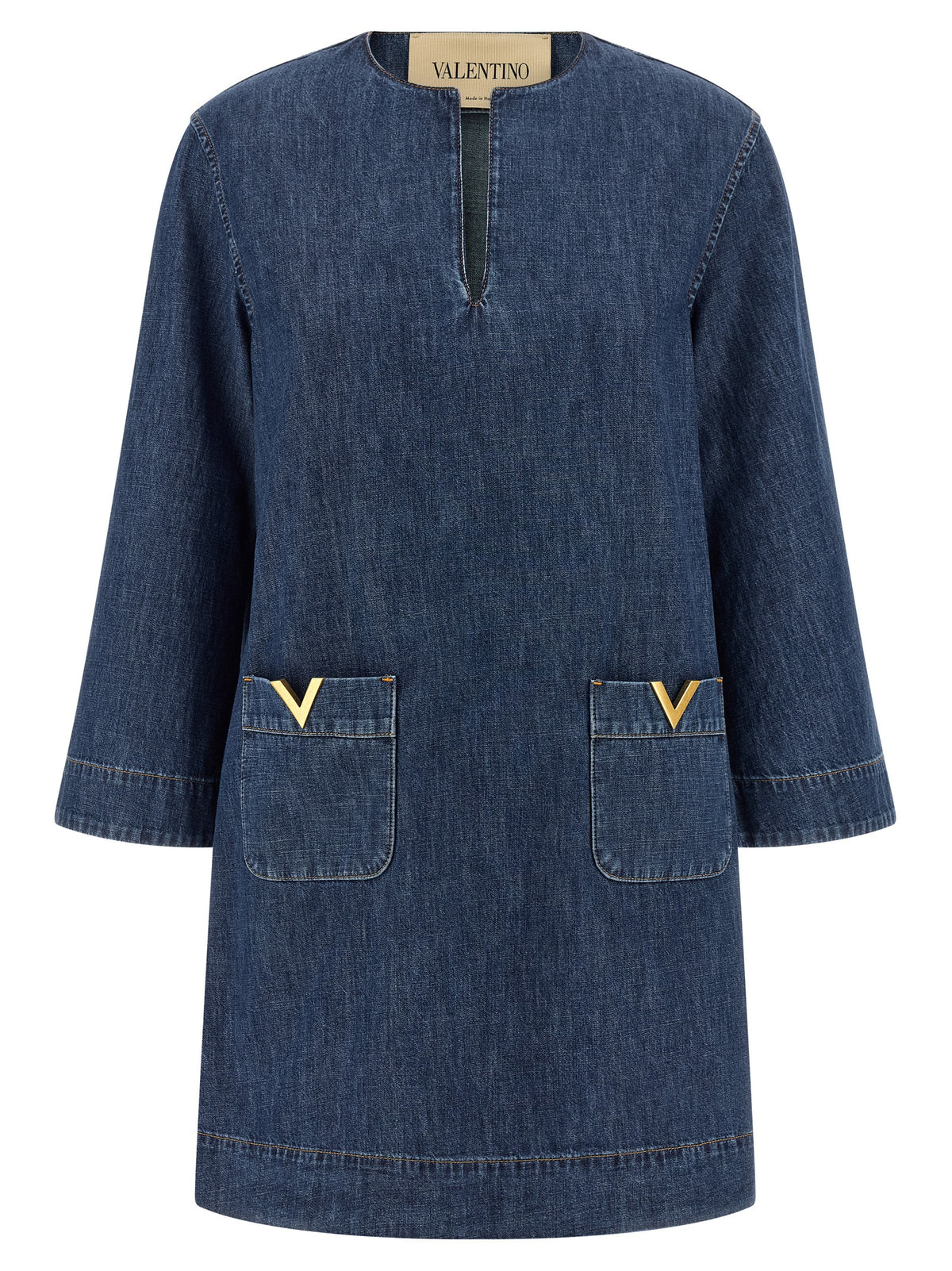 Valentino Garavani Pure Blue Cotton Short Dress
