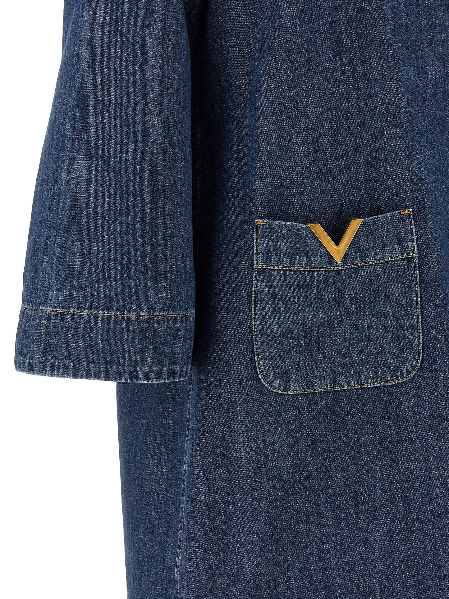 Valentino Garavani Pure Blue Cotton Short Dress