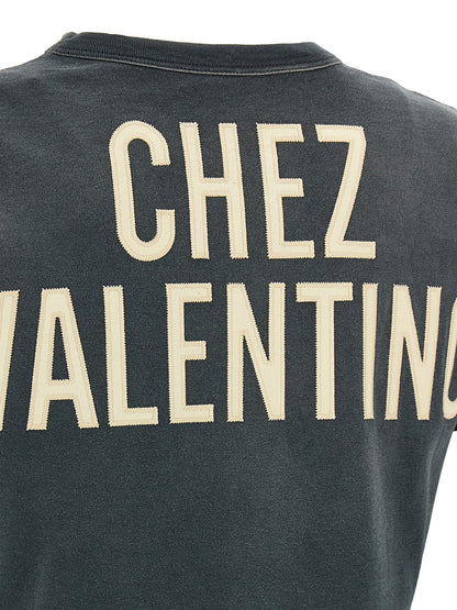 T-shirt en coton gris Valentino Garavani