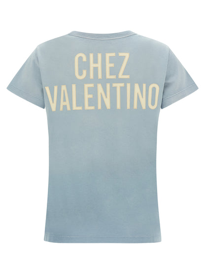 T-shirt Valentino Garavani en coton bleu