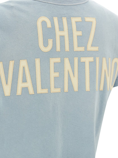 T-shirt Valentino Garavani en coton bleu