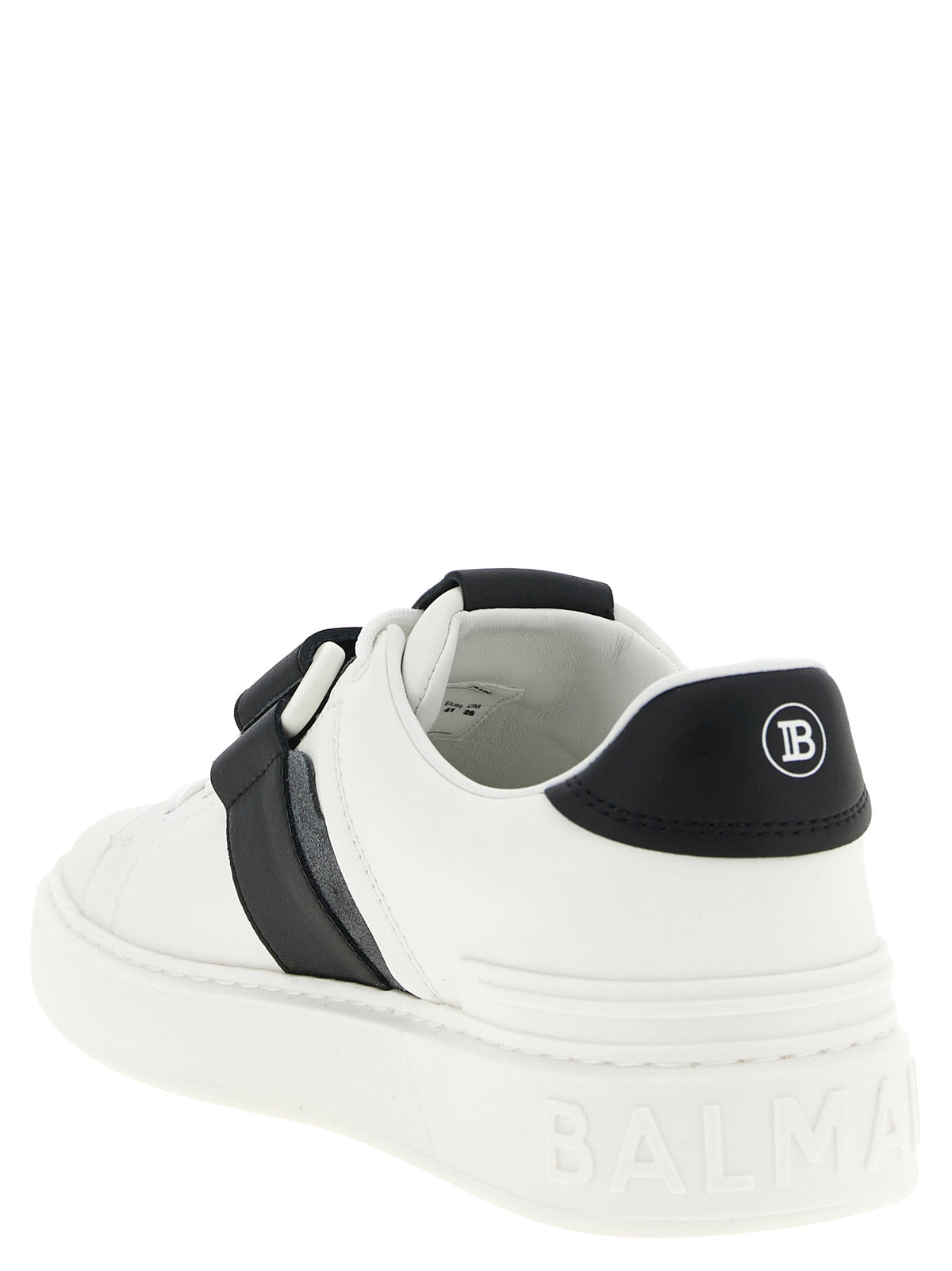 Baskets basses Balmain en cuir de veau bicolore