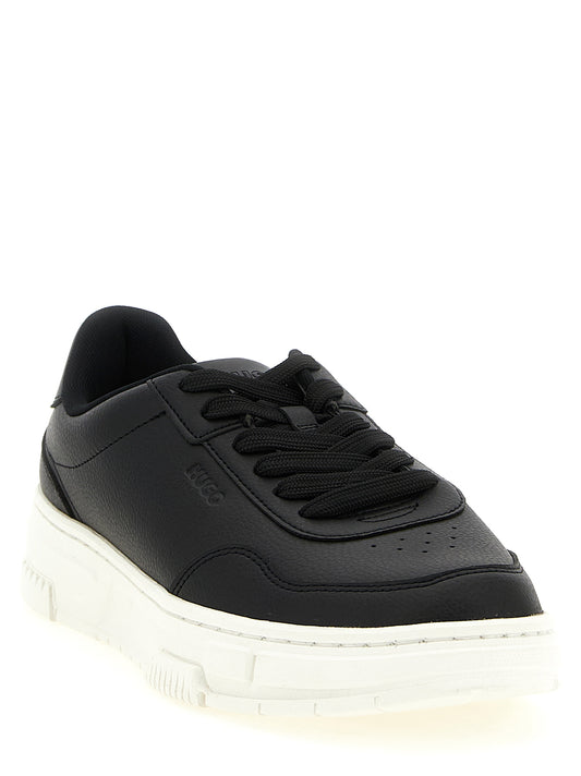 Zapatillas bajas de poliéster negras Hugo Boss
