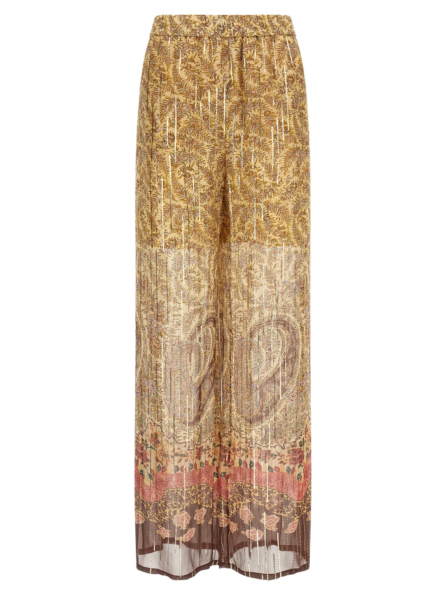 Pantalones Casuales de Seda Multicolor Valentino Garavani