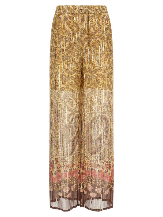 Pantalones Casuales de Seda Multicolor Valentino Garavani