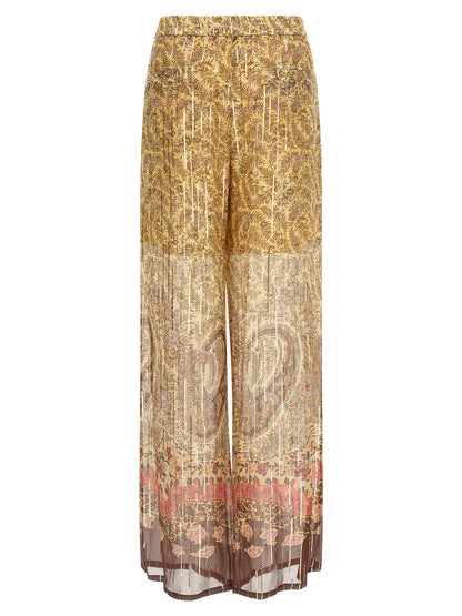 Pantalones Casuales de Seda Multicolor Valentino Garavani
