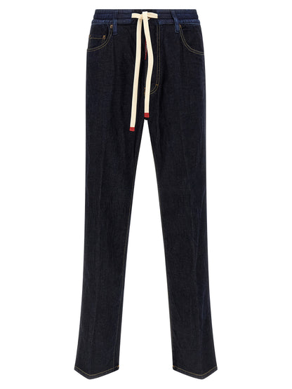 Dsquared² Blue Cotton Straight-Leg Jeans