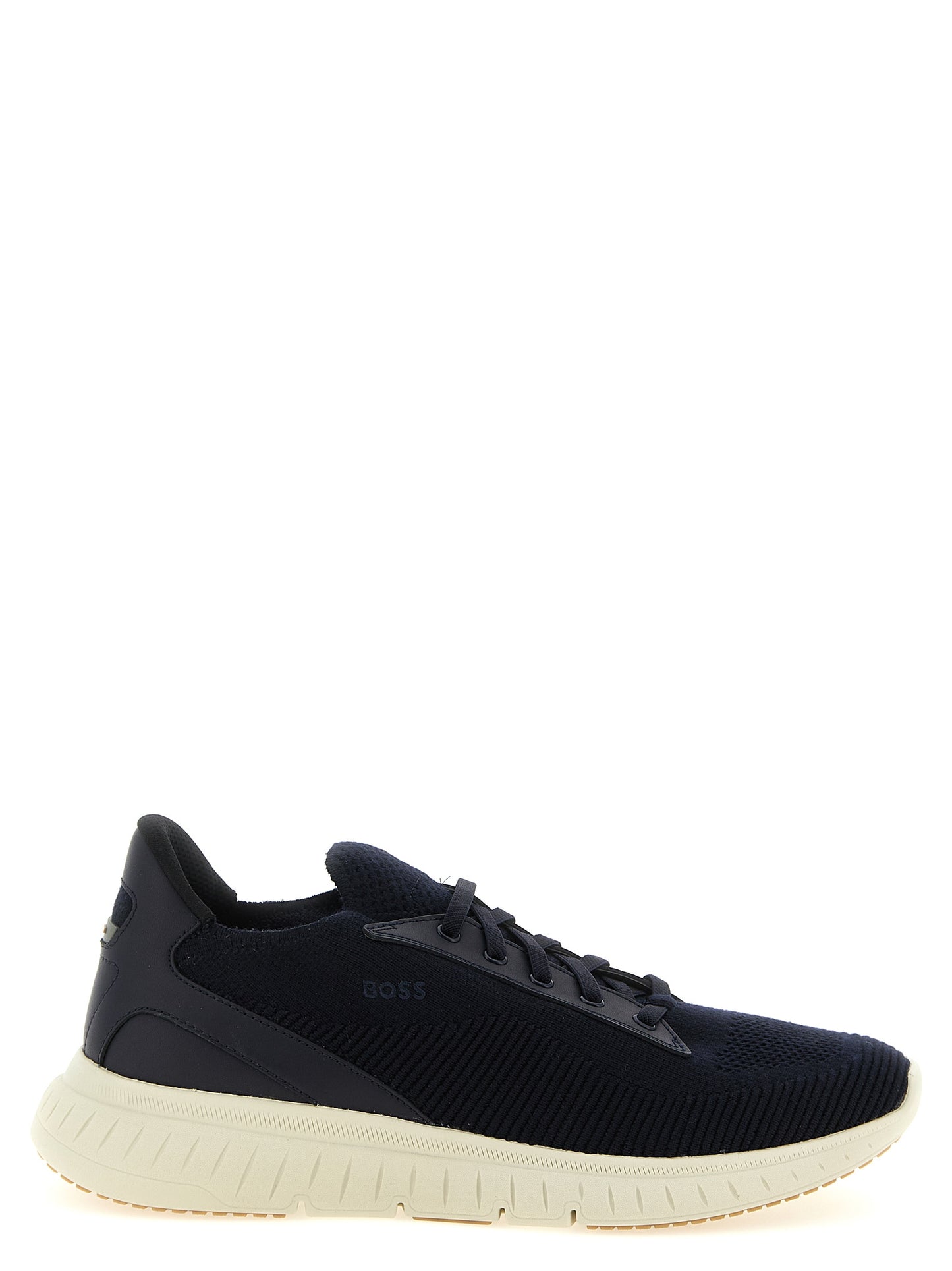 Hugo Boss Blue Cowhide Athletic Sneakers