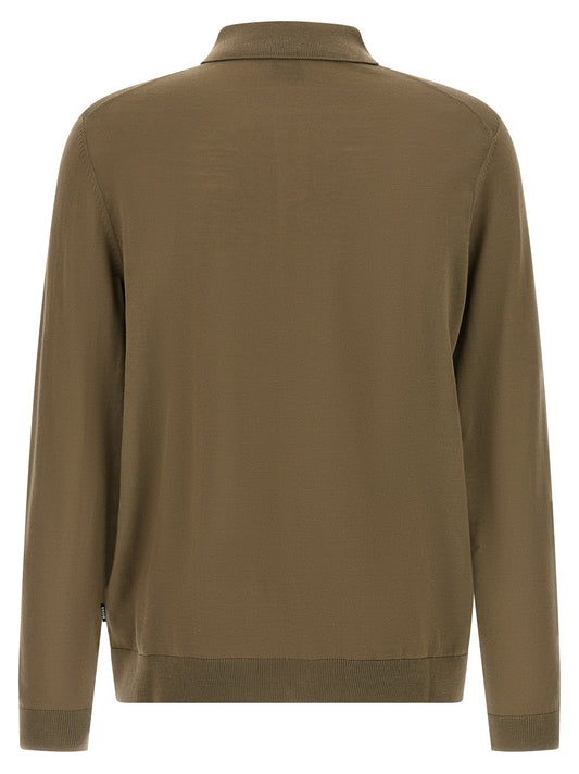 Polo Hugo Boss bicolore en laine vierge