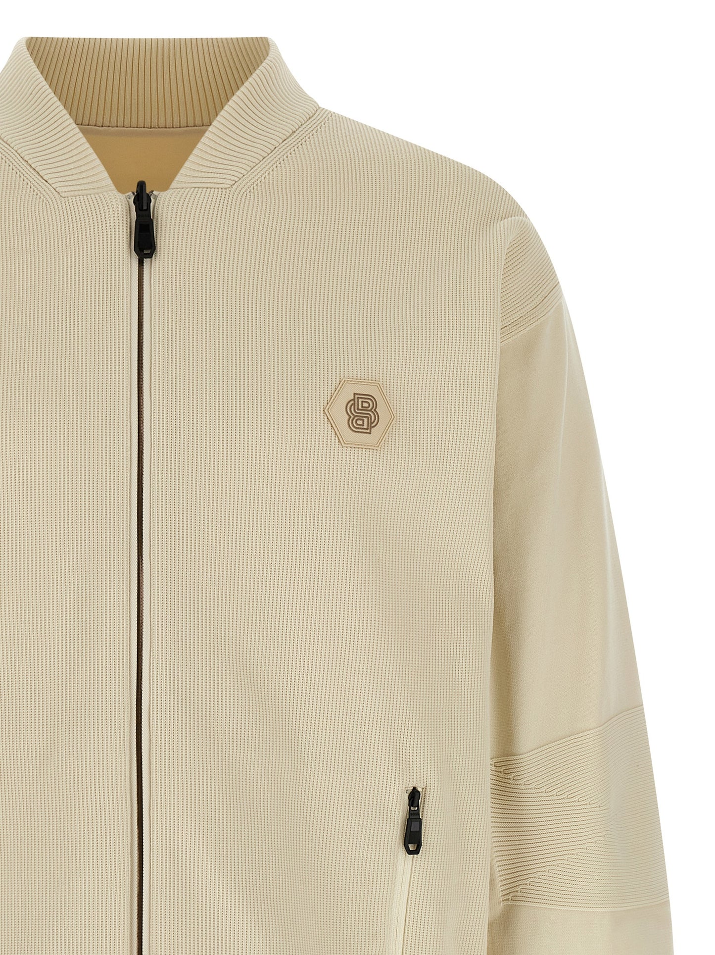 Hugo Boss Beige Polyamide Bomber Jacket