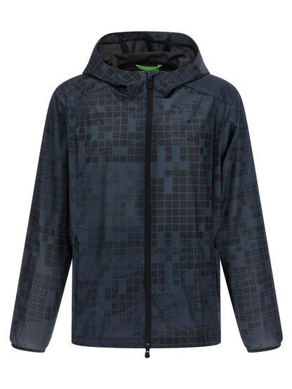 Blouson Hugo Boss en caoutchouc bleu