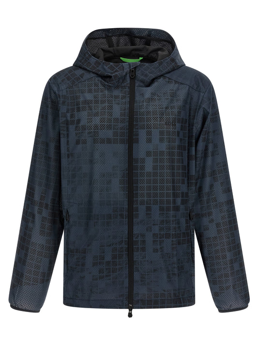 Blouson Hugo Boss en caoutchouc bleu