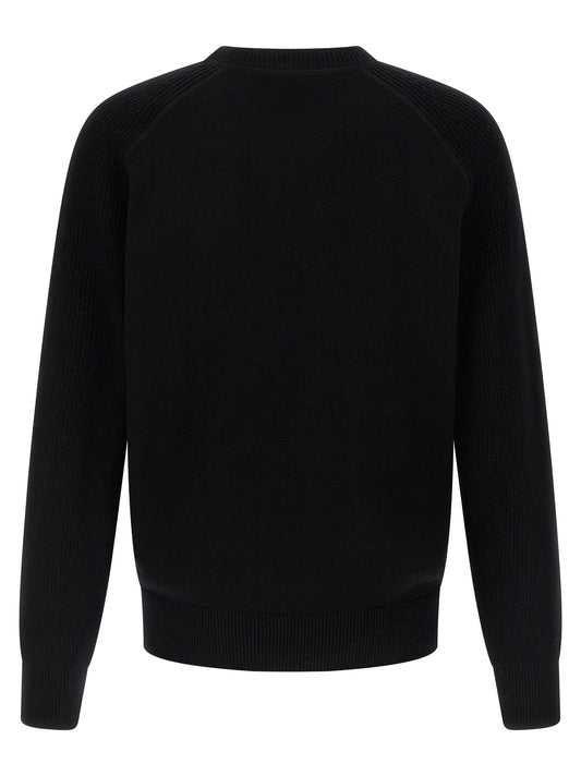 Cardigan en laine vierge noir Hugo Boss