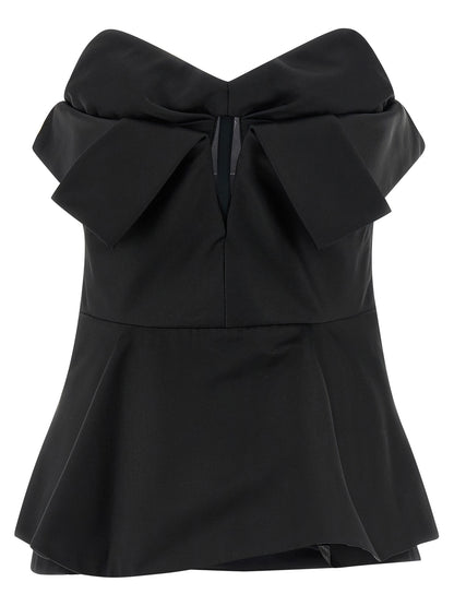 Alexander McQueen Camisetas sin mangas de poliéster negras