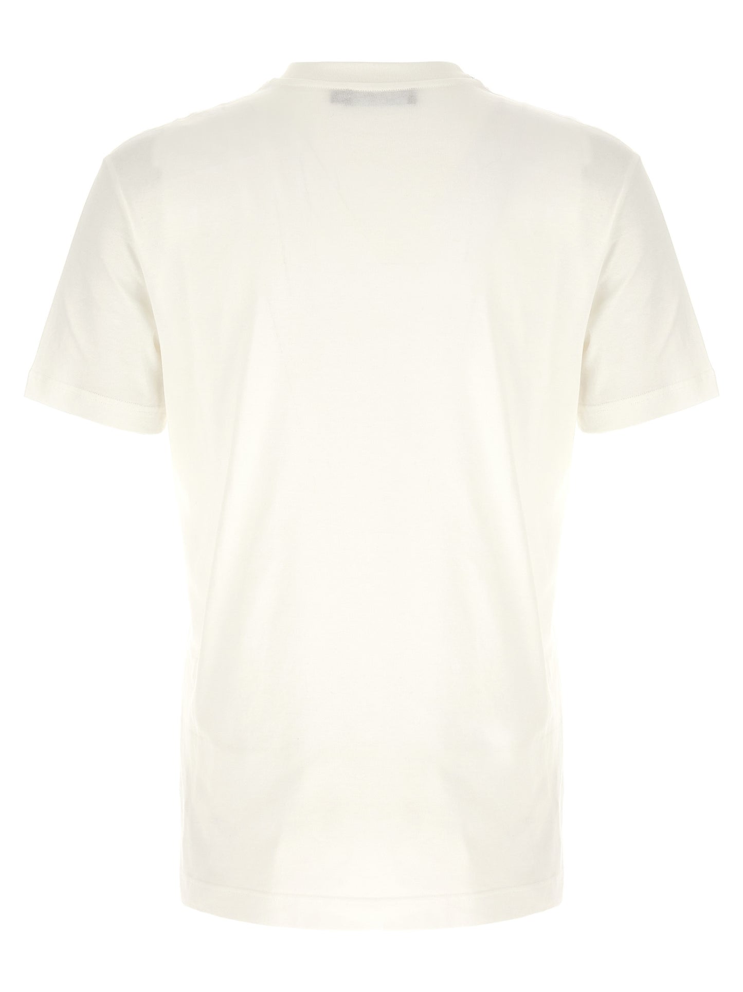 T-shirt En Coton Blanc Avec Logo Brodé Dolce & Gabbana