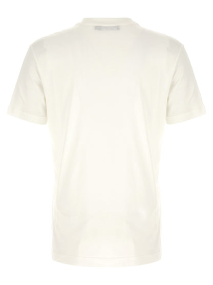 T-shirt En Coton Blanc Avec Logo Brodé Dolce & Gabbana