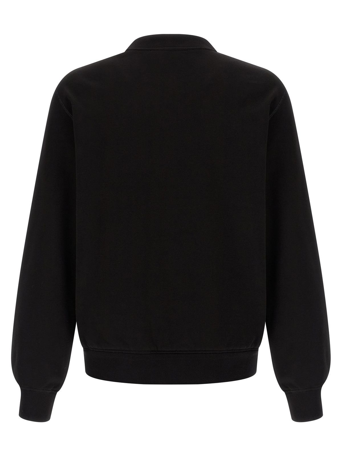 Dolce & Gabbana Sudadera De Algodón Negro Cepillado