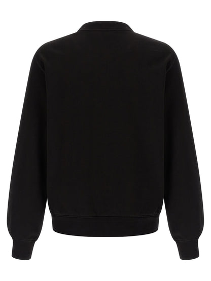 Dolce & Gabbana Sudadera De Algodón Negro Cepillado
