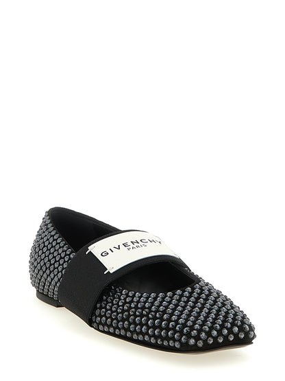 Zapatillas Ballet Givenchy De Piel De Becerro Negras