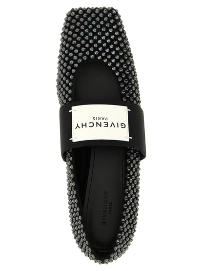 Zapatillas Ballet Givenchy De Piel De Becerro Negras