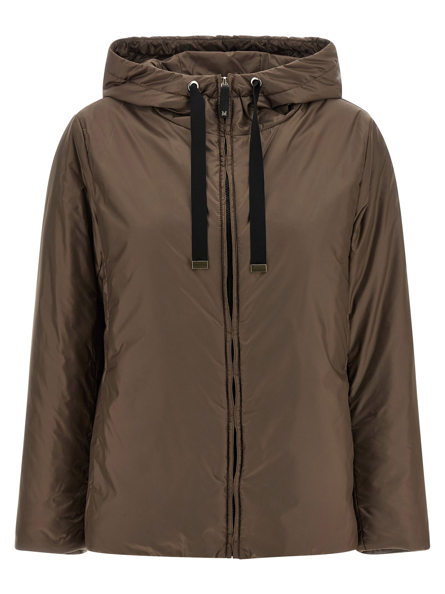 Chaqueta larga Max Mara de poliéster marrón
