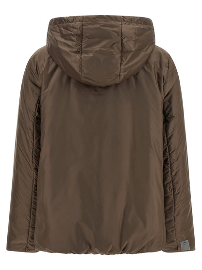 Chaqueta larga Max Mara de poliéster marrón
