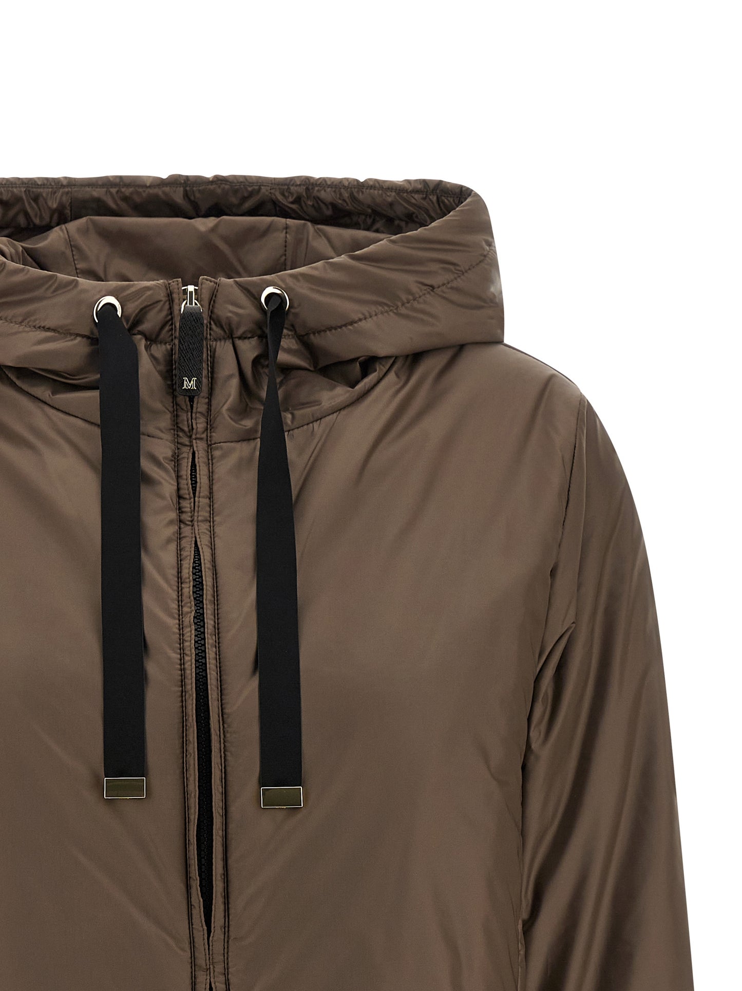Chaqueta larga Max Mara de poliéster marrón